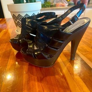 Charlotte Russe patent leather sling backs